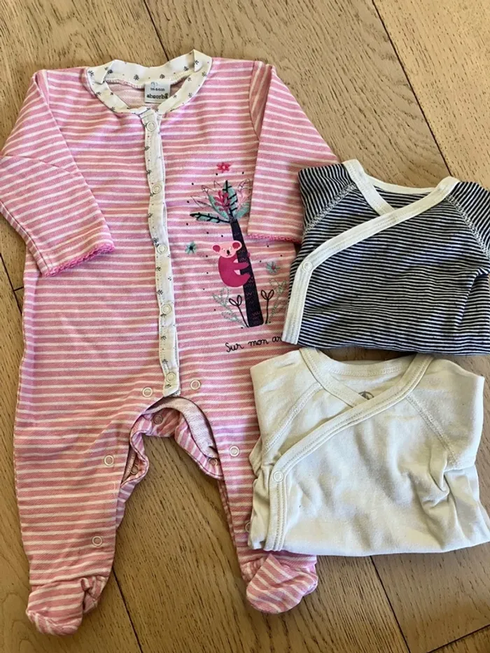Lot naissance / 1 mois et 3 mois bébé fille été Petit Bateau - photo numéro 6