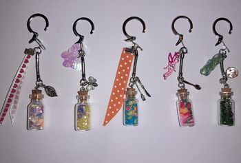 Porte-clés fait main paillettes