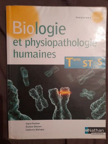 Livre de biologie niveau terminale ST2S