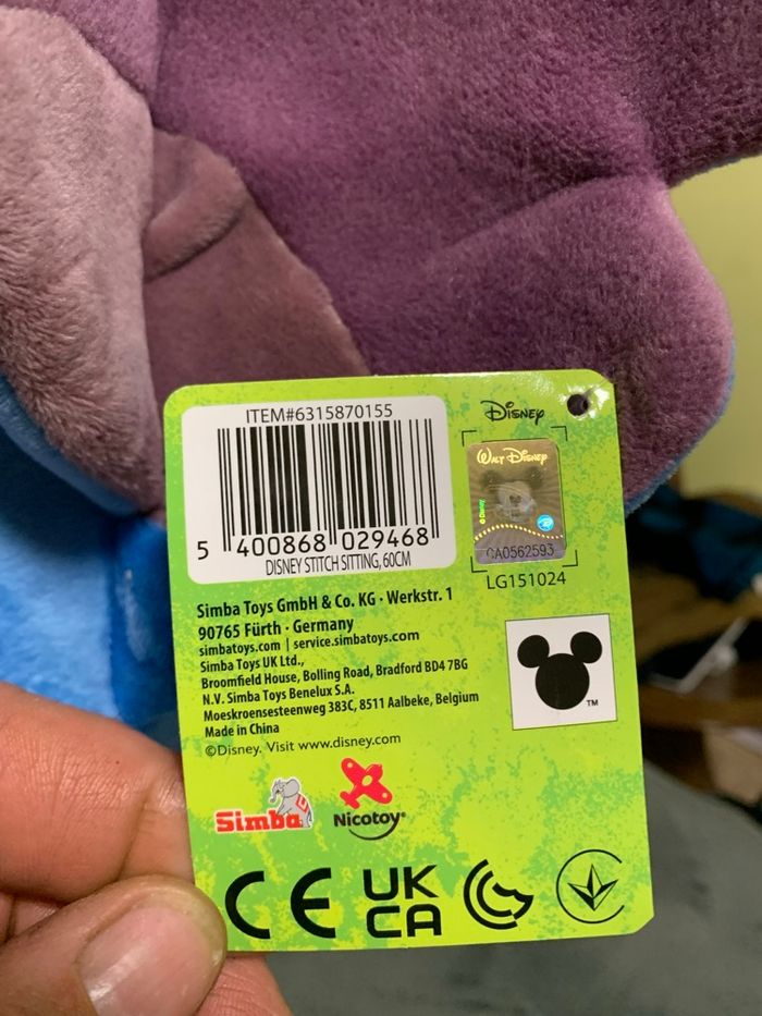 Peluche géante stitch 65 , 75 cm - photo numéro 3