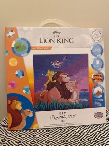 Crystal Art - Kit créatif à diamanter Disney Le Roi Lion Dès 6 ans
