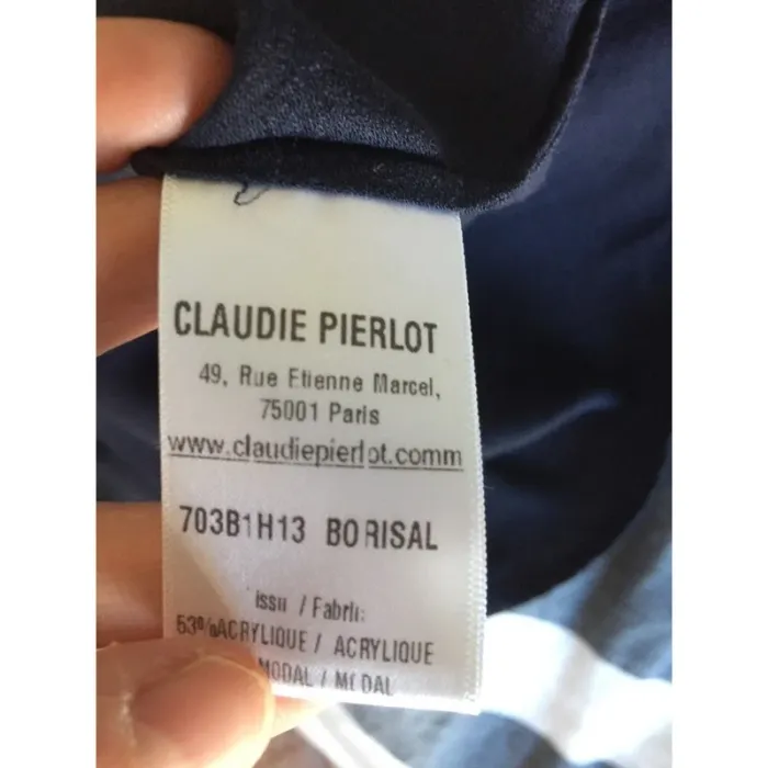 Blouse marine modèle Borisal Claudie Pierlot - photo numéro 4