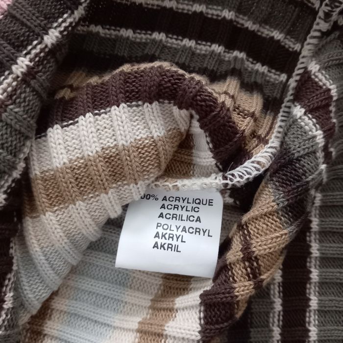 Pull femme à col roulé à rayures Pure  & Simple taille M - photo numéro 7