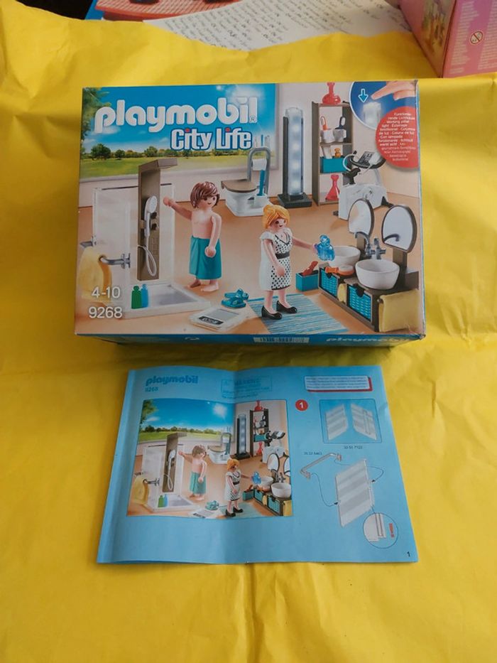 Playmobil N°9268 Salle de bain avec douche a l'italienne Complet