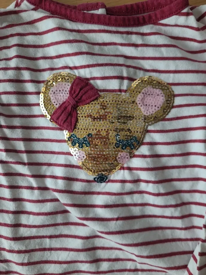 T-shirt petite souris 12 mois - photo numéro 2
