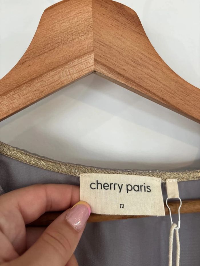 Robe argentée dorée - Cherry Paris Taille 2 Taille M - photo numéro 7