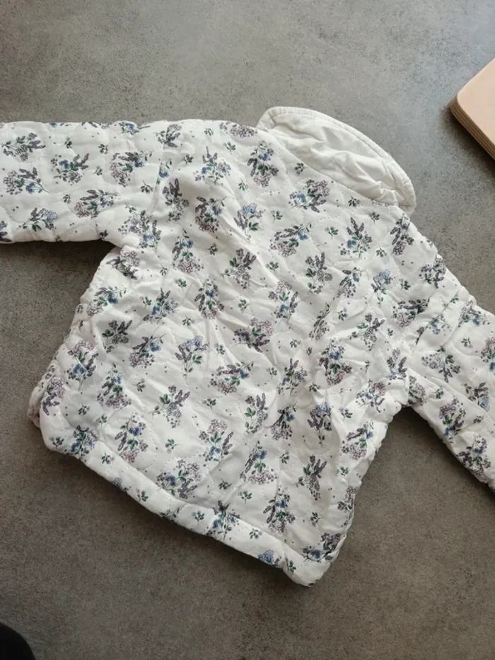Veste Vertbaudet 60cm fleurs violettes - photo numéro 4
