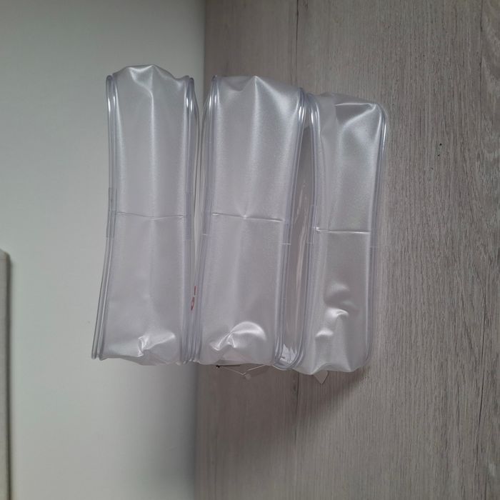 Lot de 3 trousses de toilette transparentes avec inscription fuchsia pailletée - Déesse au Naturel - photo numéro 7