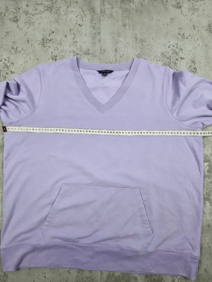 Sweat col V Lands’ End mauve – Taille 1X (équivalent XL/XXL) Femme - photo numéro 9