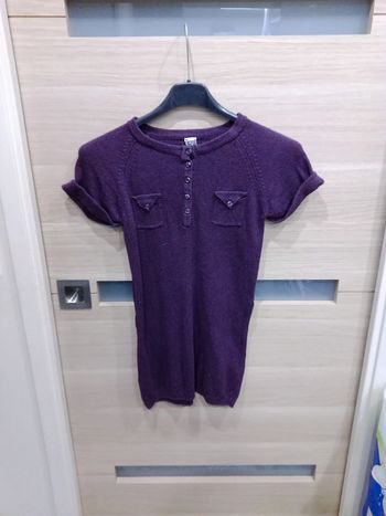 Robe fine pull manches courtes Fille 8 ans