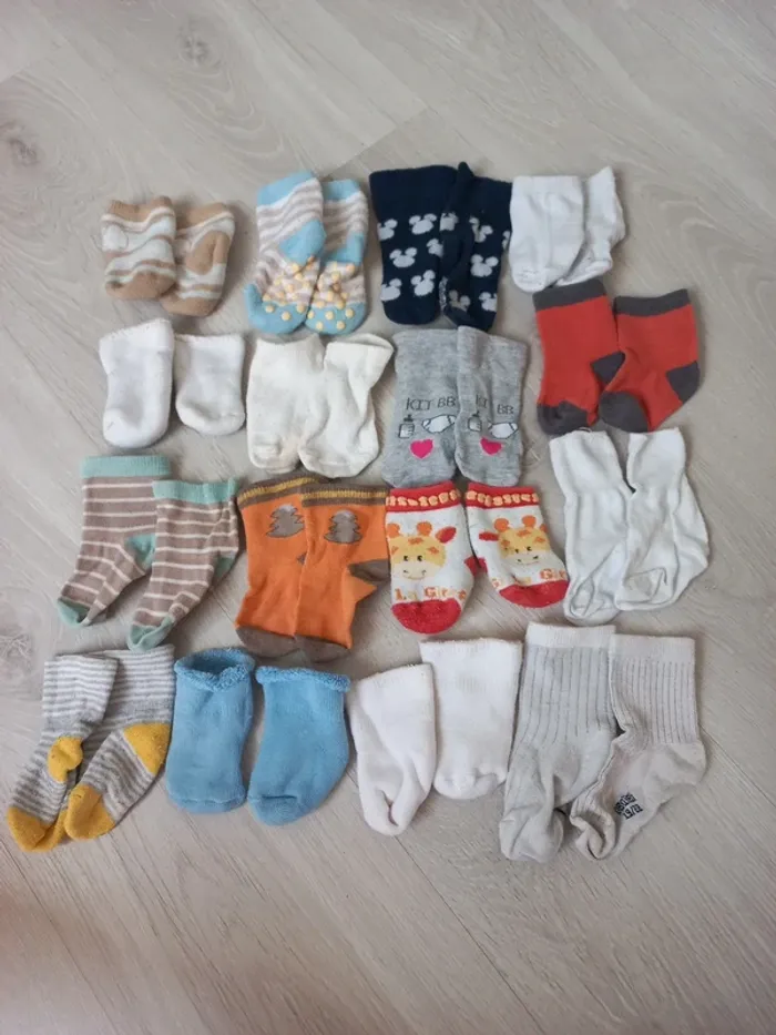 Lot de 16 paires de chaussettes bébé garçon