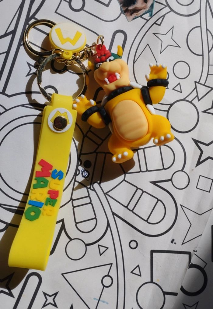 Porte clé figurine Bowser neuf monde de Mario Nintendo - photo numéro 2
