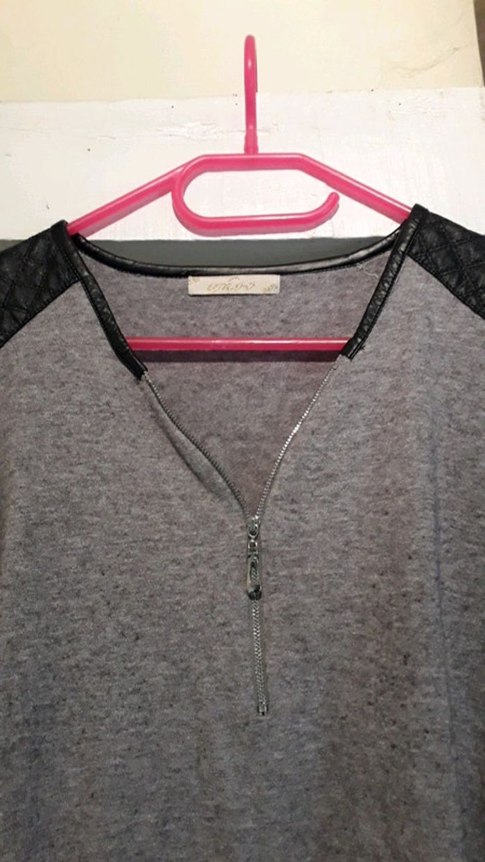 Pull gris - photo numéro 2