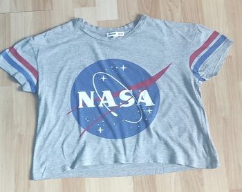 T-shirt gris NASA Jennyfer – taille S – style vintage