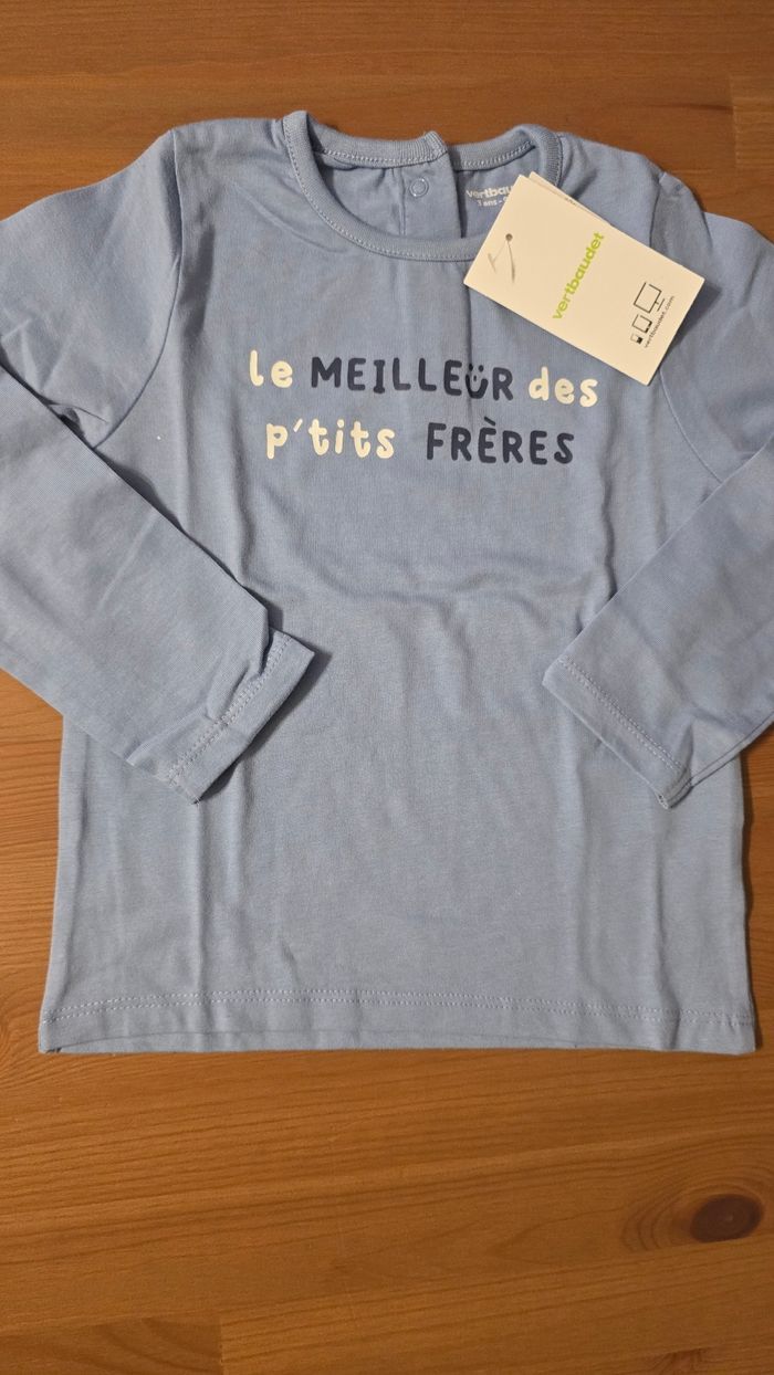 NEUFS NON PORTÉS 🏷💙🥰 superbe ensemble teeshirt ml et jeans 36mois garçon 🥰💙 - photo numéro 2