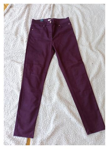 H&M Pantalon bordeaux T. 40 (US 10) 70% coton --