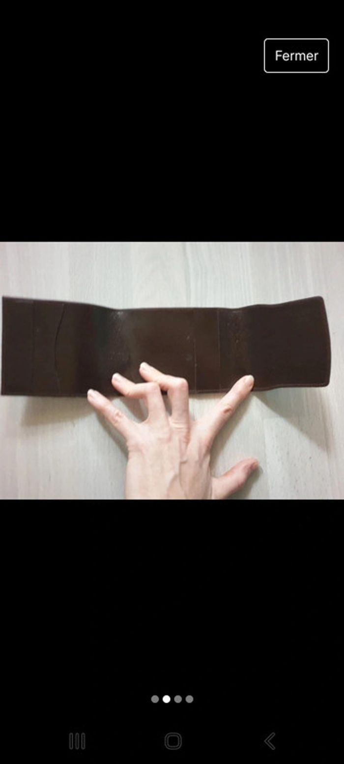 Magnifique porte feuilles cuir vintage - photo numéro 2