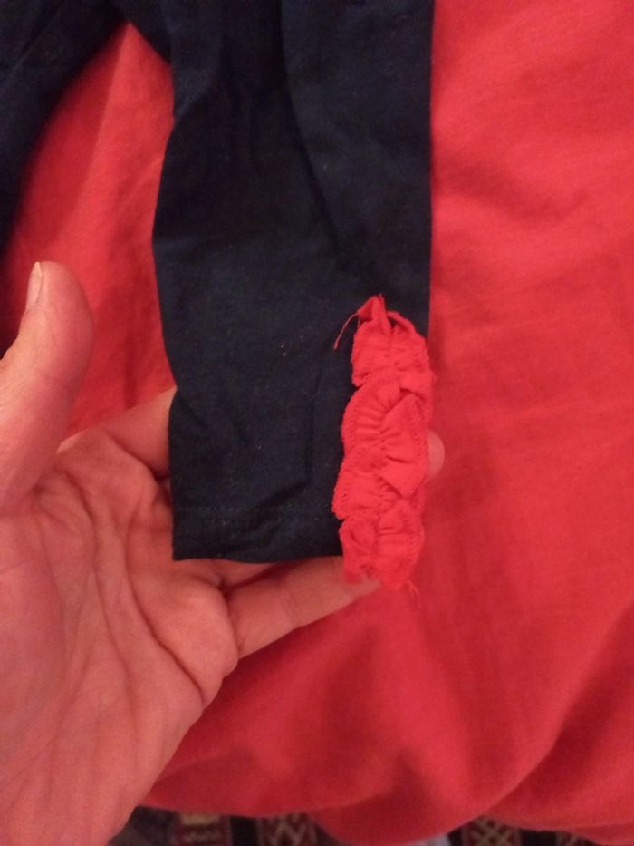 Joli leggings nœuds rouges type pantacourt 6 Mois - photo numéro 2