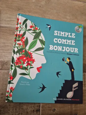 Livre Simple comme bonjour avec CD Jacques Prévert