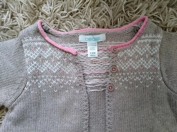 Gilet obaibi, taille 6 mois - photo numéro 2