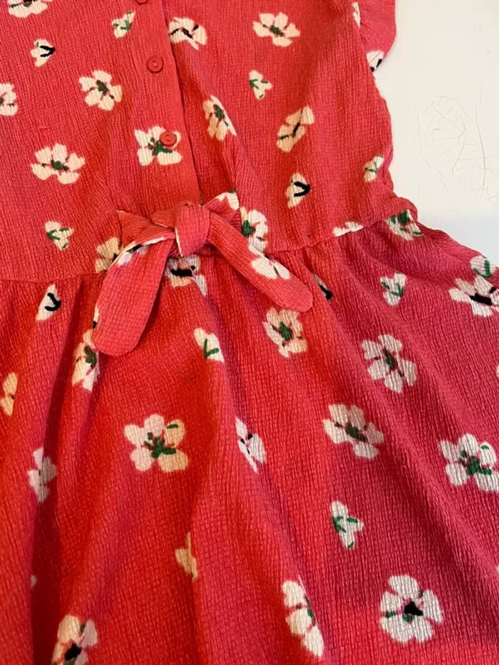 Robe fleurie corail - photo numéro 2