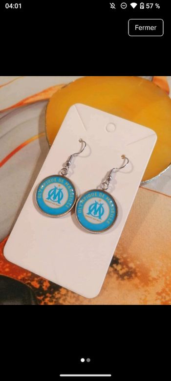 Boucle d'oreille olympique de Marseille 