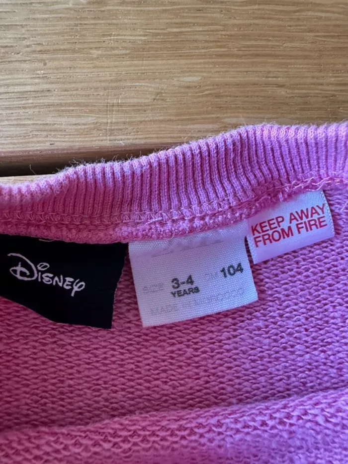 Sweat rose ML avec Minnie Mouse - Taille 4 Ans - photo numéro 3