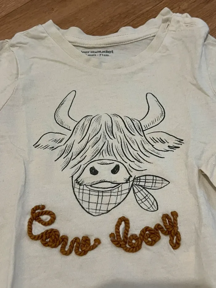 TEE shirt cow boy 9 mois - photo numéro 2