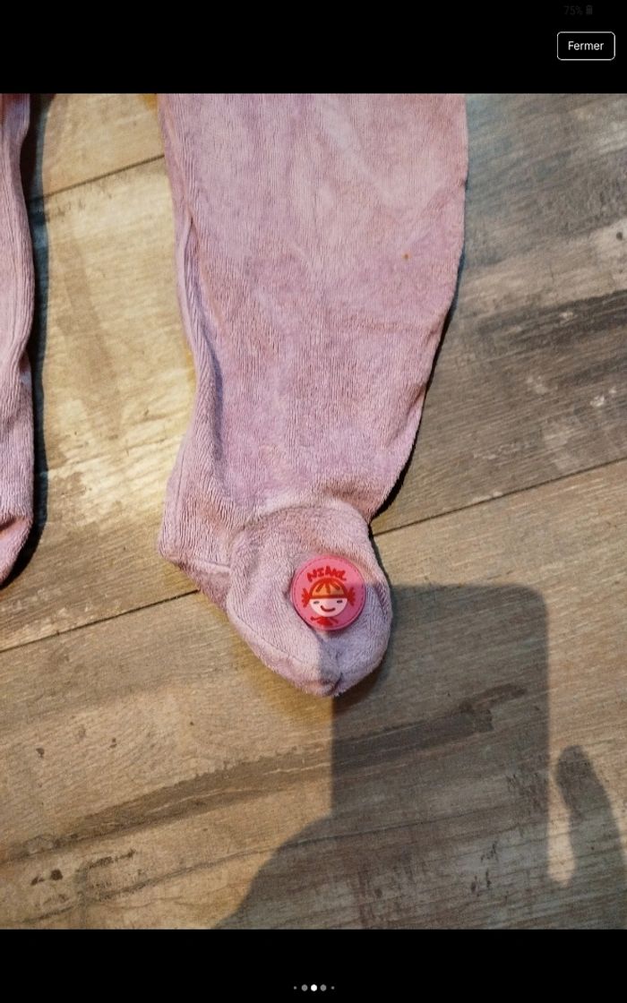 Grenouillère  violet bébé - photo numéro 5