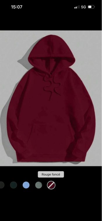 Sweat à capuche (Hoodie) Bordeaux - Taille L - NEUF