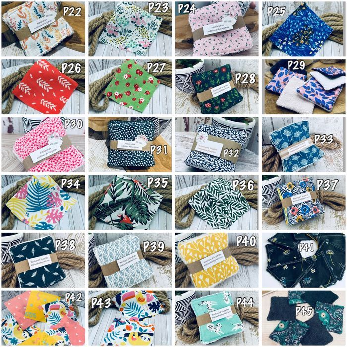 Lot de 24 lingettes lavable fille assortiment aléatoire - photo numéro 5