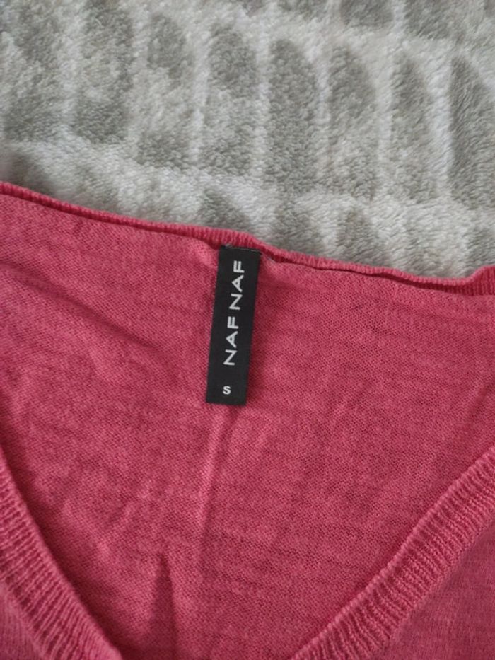 Haut tee-shirt rose corail Naf Naf taille 36 - photo numéro 3