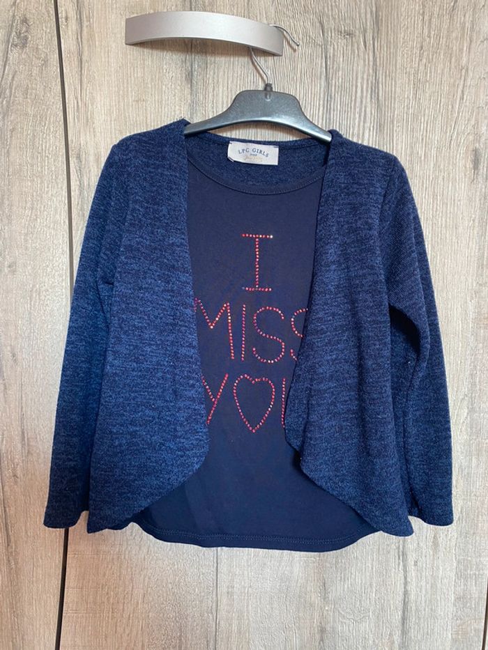 Blouse Bleu 2 en 1 🌸 5ans