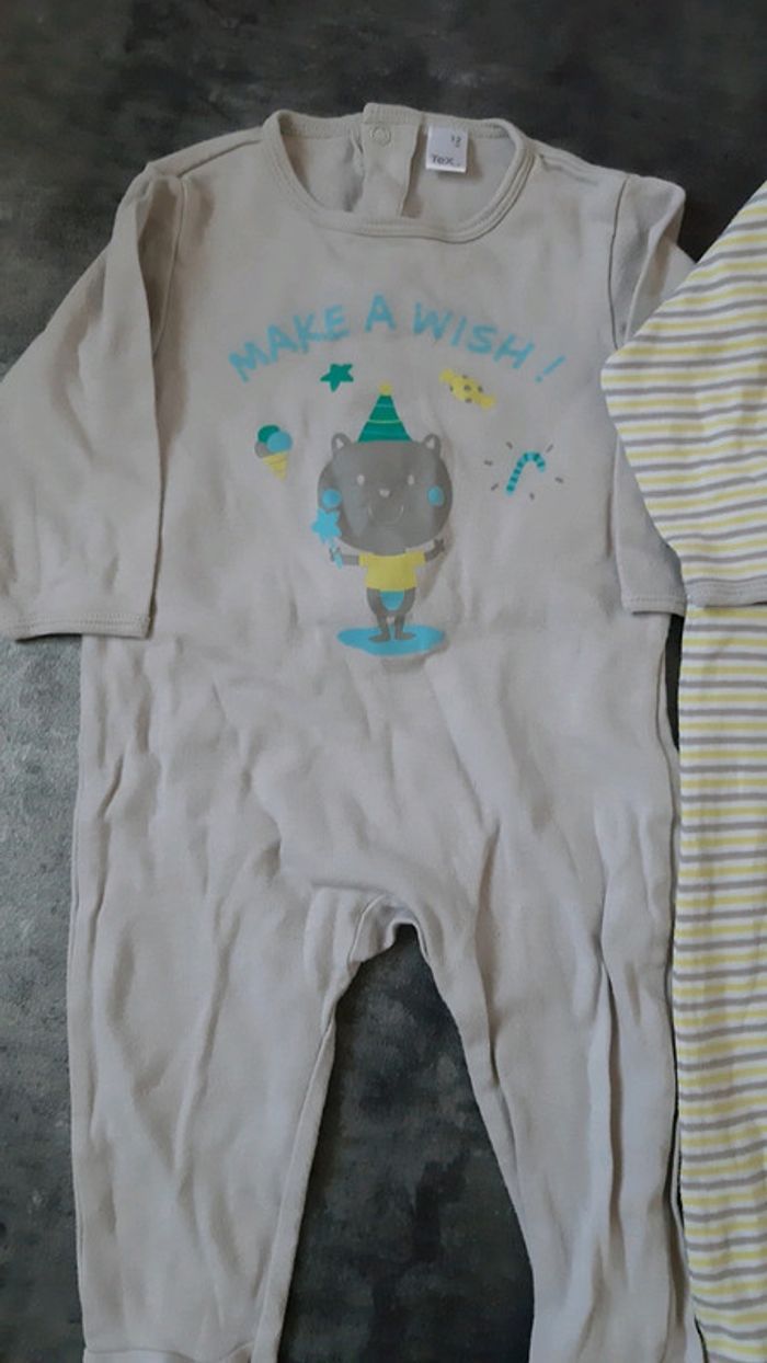 2 pyjamas grenouillère léger mixte - photo numéro 2