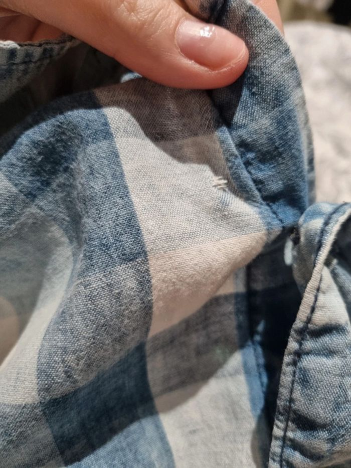 Chemise à rayures bleu et blanc Celio Taille L - photo numéro 7