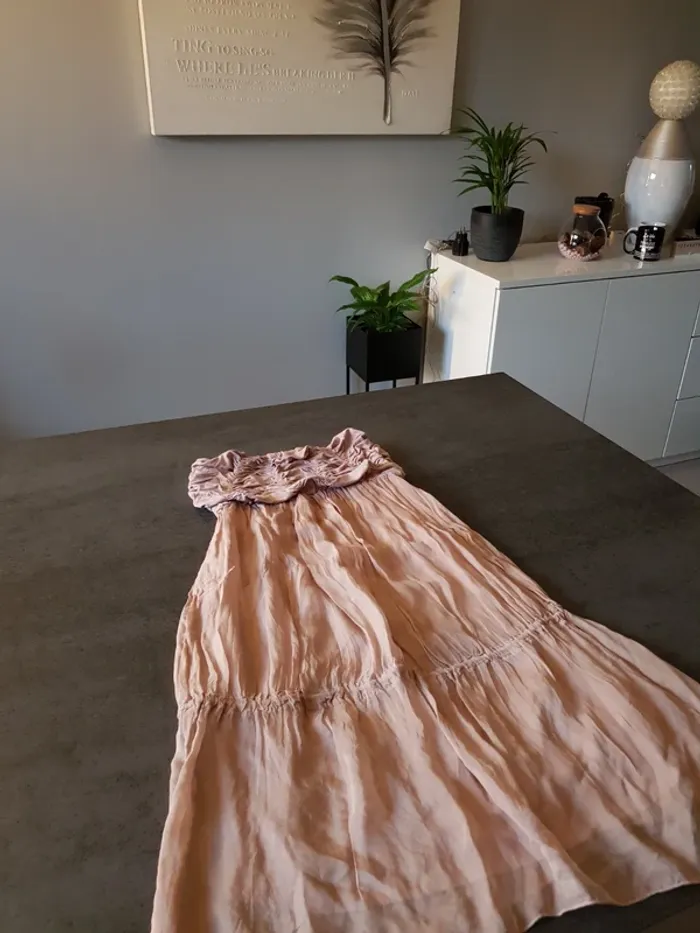Robe bustier en soie S vieux rose - photo numéro 10