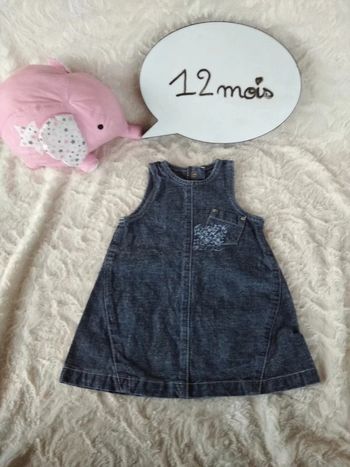Robe jeans Fille 12 mois Bout'chou 100% coton