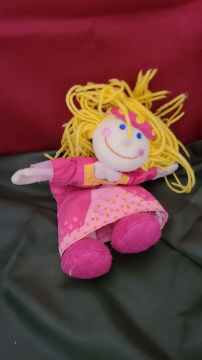 Peluche doudou poupée marionnette ITSLMAGICAL rose - photo numéro 6