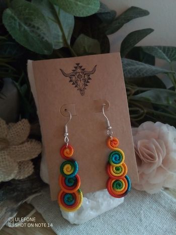 Boucles d'oreilles bohèmes colorées