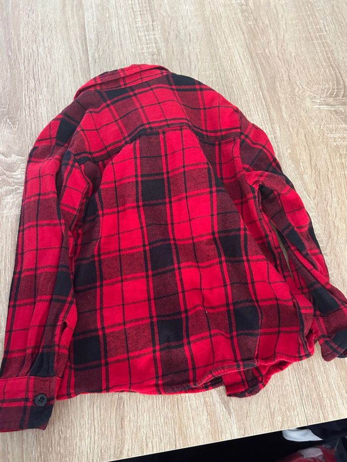 Chemise à carreaux manche longue 3/4 ans - photo numéro 2