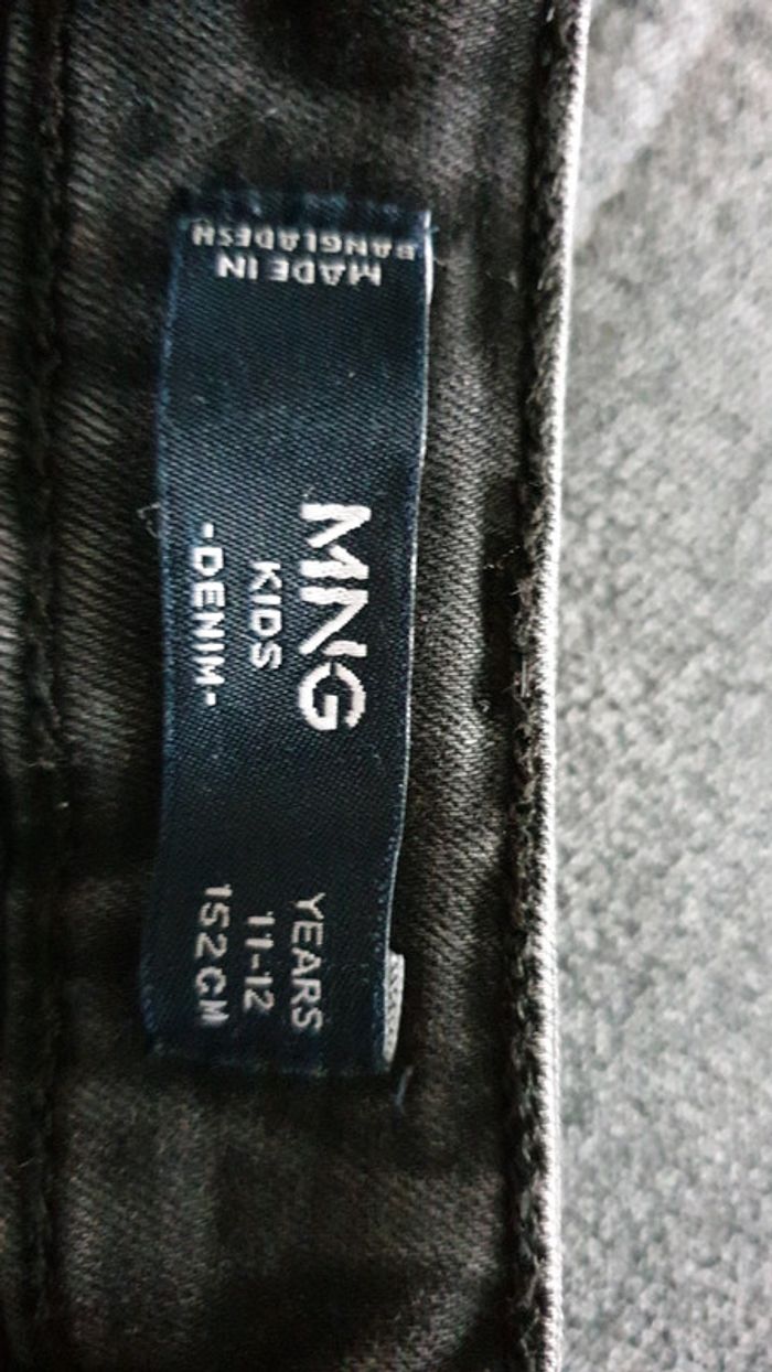 Jeans slim fille marque Mango taille 11 12 ans noir - photo numéro 4