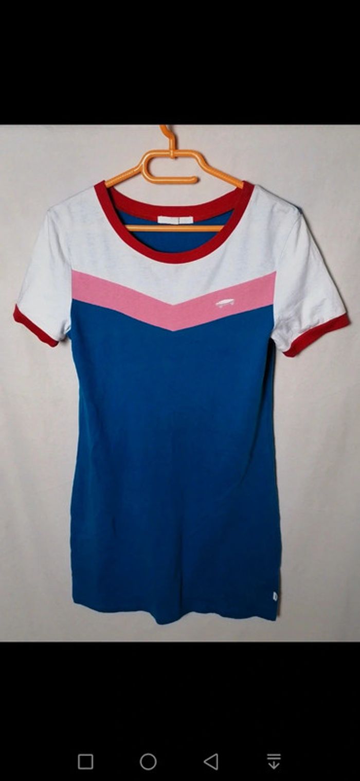 Robe courte sport skate bleu blanc rouge Taille XS Vans - photo numéro 7