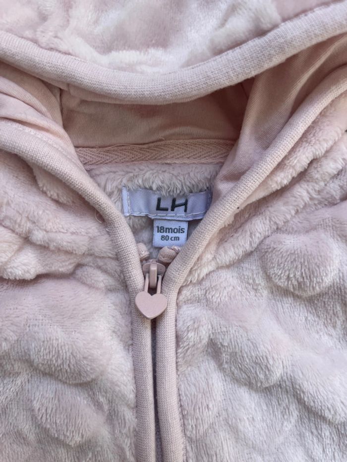 Gilet polaire capuche bébé fille 18 mois - photo numéro 2