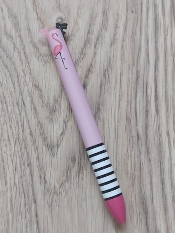 Stylo click clack Flamant rose