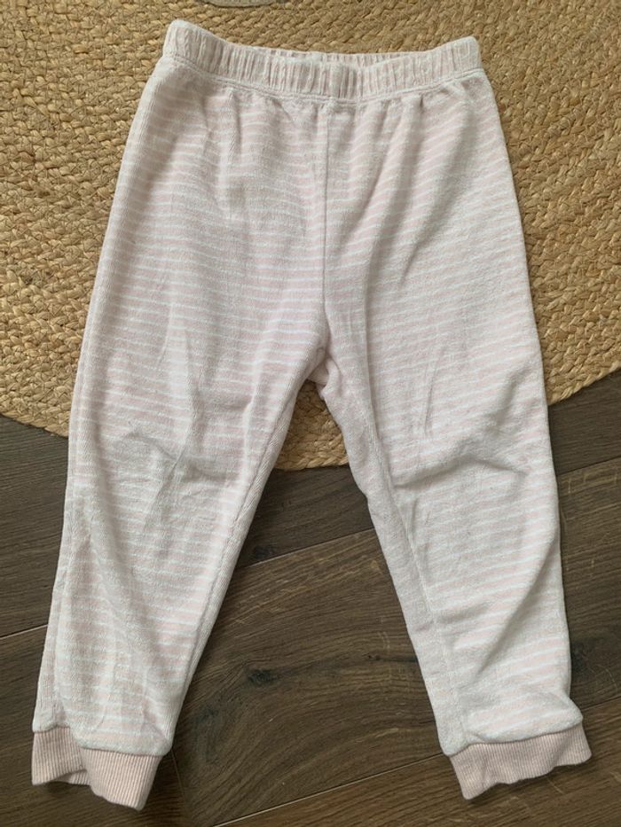 Lot 2 pyjama velours blanc rose biche La Redoute 2 ans - photo numéro 8