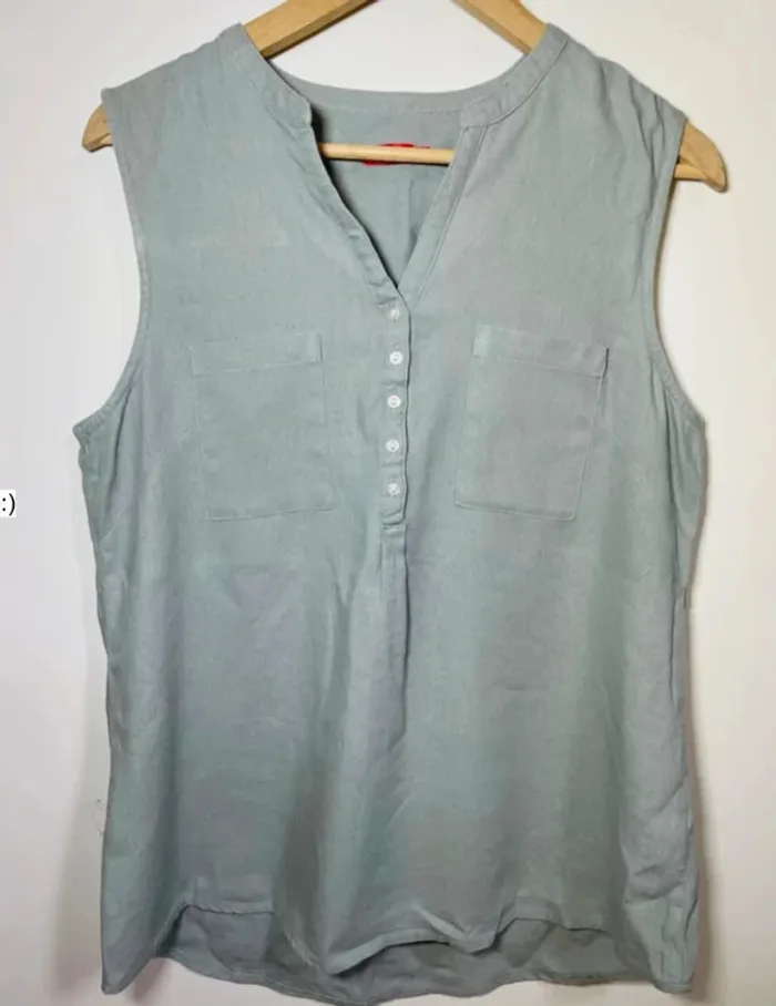 Blouse sans manches en coton taille 42 / Tissaia