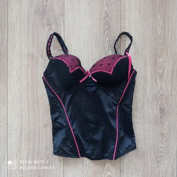 Corset noir et rose t36/38