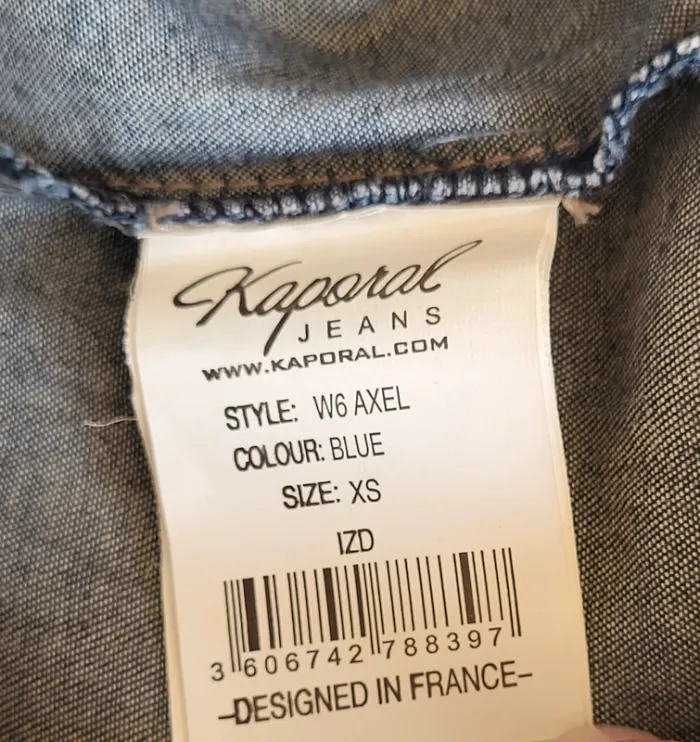 Veste en jean bleue Kaporal Taille XS - photo numéro 10