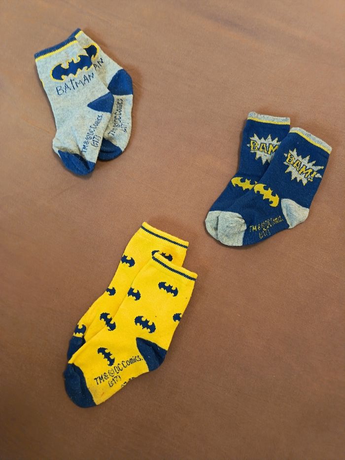 Lot 3 chaussettes Batman 23-26