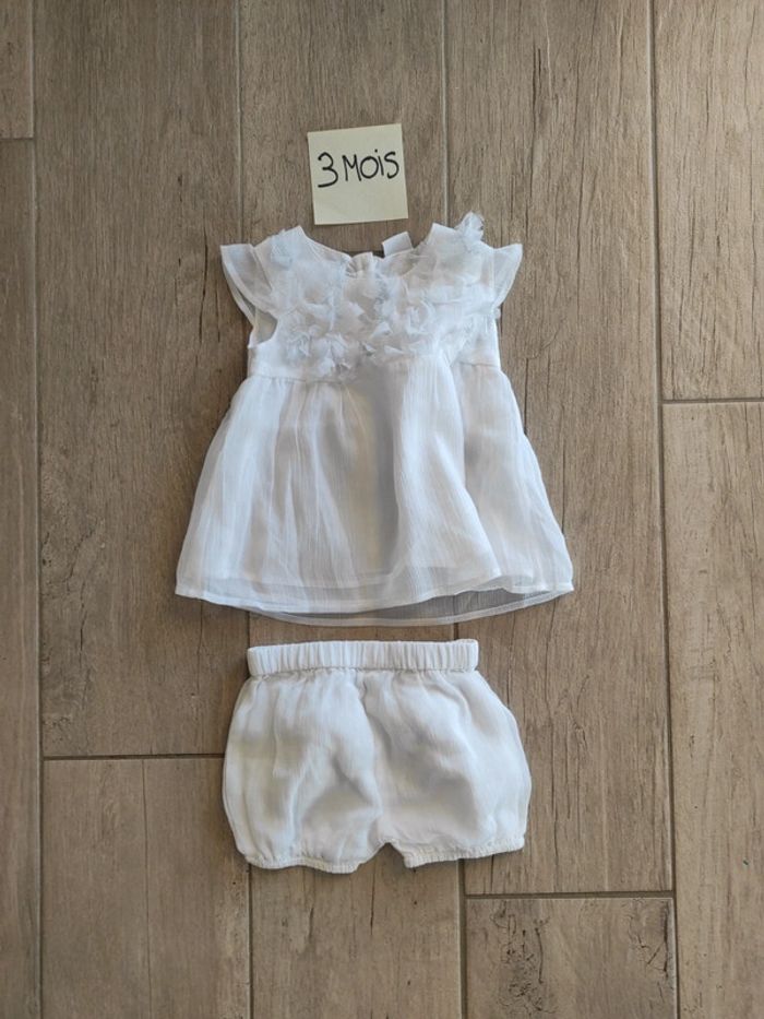 Ensemble robe + culotte 3 mois cérémonie